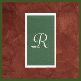 グリーンとクリームミニマモノグラムのリスト