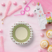 グリーンとクリーム ペーパーボウル (パーティー)