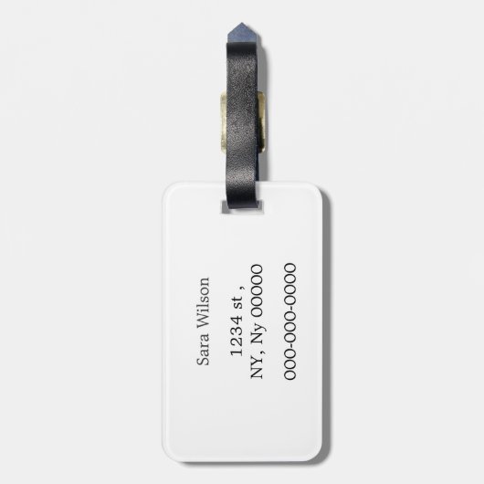 グリーンとグレーの卒業ギア ラゲッジタグ (裏面縦)