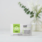 グリーンとグレーの漬物 名刺 (スタンド正面)