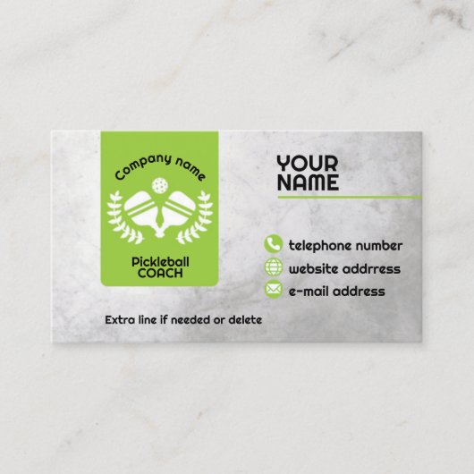 グリーンとグレーの漬物 名刺 (正面)