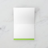 グリーンとグレー水玉模様サンキュー サンキューカード (内部)