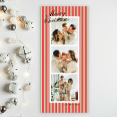 グリーンとコーラルシック縦型ストライプ3 Photo