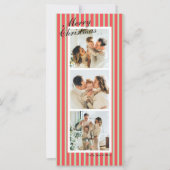 グリーンとコーラルシック縦型ストライプ3 Photo (正面)