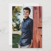 グリーンとゴルフをテーマにした卒業パーティー 招待状 (裏面)