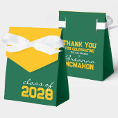 グリーンとゴールデンイエローの卒業特典ボックス フェイバーボックス