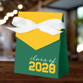 グリーンとゴールデンイエローの卒業特典ボックス フェイバーボックス