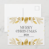 グリーンとゴールデンフェスティバルクリスマスサンキューカード シーズンポストカード (正面/裏面)