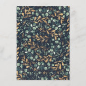 グリーンとゴールドとブルーのウェディング情報 ゲスト エンクロージャーカード (裏面)