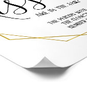 グリーンとゴールドのキス数 ブライズシャワー サイン (角)