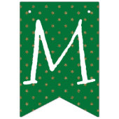 グリーンとゴールドのクリスマス バンティングフラッグ (第2の旗)
