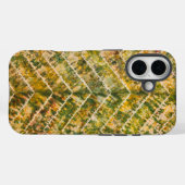 グリーンとゴールドのタイダイ染めチェブロン柄 Case-Mate iPhoneケース (裏面 (横))