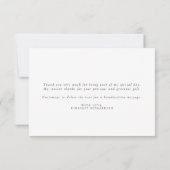 グリーンとゴールドのパンプキン ブライダルシャワー 感謝 (裏面)