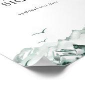 グリーンとゴールドのマウンテン カードとギフト カスタム ポスター (角)