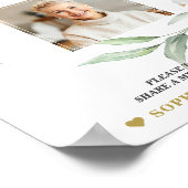 グリーンとゴールドのメモリーカード看板 ポスター (角)