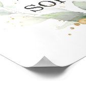 グリーンとゴールドのメモリーサイン ポスター (角)