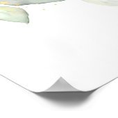 グリーンとゴールドのリース エレガントなブライダルシャワー ポスター (角)