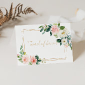 グリーンとゴールドの幾何学模様のブライズメイド感謝カード サンキューカード