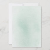 グリーンとゴールドの葉のボヘミアンベイビーシャワー 招待状 (裏面)