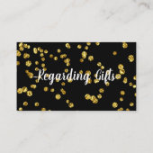 グリーンとゴールドの葉の新婚旅行資金カード エンクロージャーカード (裏面)