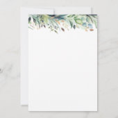 グリーンとゴールドの80歳誕生日招待状 招待状 (裏面)