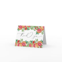 グリーンとシトラス  | ウェディングシャワーのお礼カード