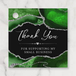 グリーンとシルバーのグリッターが中小企業を成長 フェイバータグ