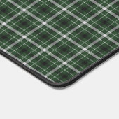 グリーンとシルバーの格子縞 デスクマット (コーナー)