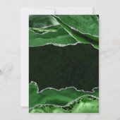 グリーンとシルバーグリッターアゲート21歳の誕生日 招待状 (裏面)