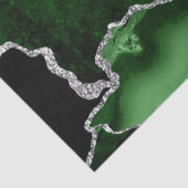 グリーンとシルバーフェイクグリッターマーブルゲート 薄葉紙 (詳細)