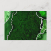 グリーンとシルバー結婚の願い事は エンクロージャーカード (裏面)