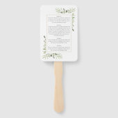 グリーンとダスティーブルーの洗礼・命名式プログラム ハンドファン (裏面)