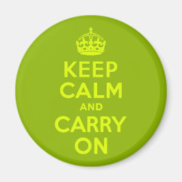 グリーンとチャートルーズKeep Calm and Carry On マグネット