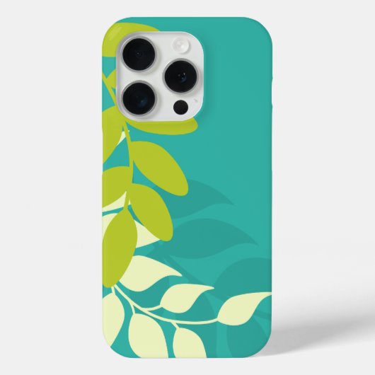グリーンとティール（緑がかった色）つる植物 Case-Mate iPhoneケース (裏面)