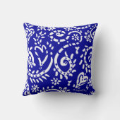 グリーンとネイビーのピップピロー クッション (裏面)