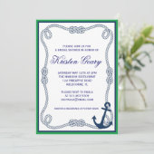 グリーンとネイビーの航海の招待状 招待状 (スタンド正面)