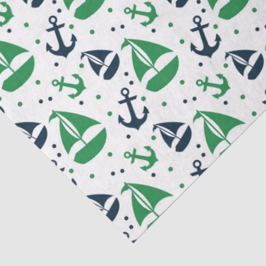 グリーンとネイビー航海のシリーズデザイン10 薄葉紙 (詳細)