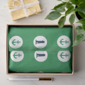 グリーンとネイビー航海のシリーズデザイン13 薄葉紙 (ギフト)