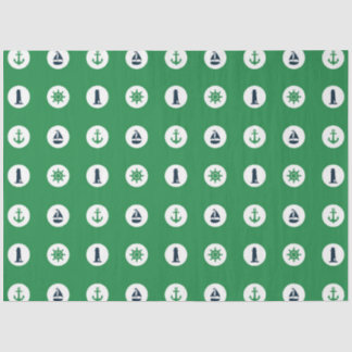 グリーンとネイビー航海のシリーズデザイン13 薄葉紙