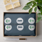 グリーンとネイビー航海のシリーズデザイン15 薄葉紙 (ギフト)