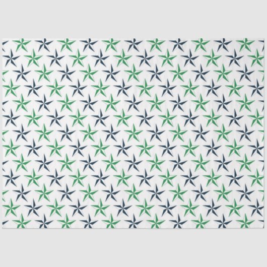 グリーンとネイビー航海のシリーズデザイン6 薄葉紙 (正面)