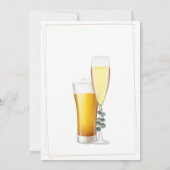 グリーンとバブル＆ブリュー カップルシャワーの招待状 招待状 (裏面)