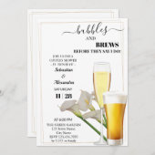 グリーンとバブル＆ブリュー カップルシャワーの招待状 招待状 (正面/裏面)