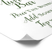 グリーンとパンプキンのサイン, ブライダルシャワーのサイン ポスター (角)