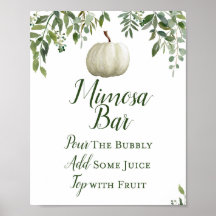 グリーンとパンプキンのサイン, ブライダルシャワーのサイン