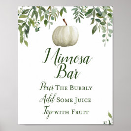 グリーンとパンプキンのサイン, ブライダルシャワーのサイン ポスター