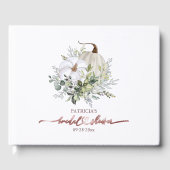 グリーンとパンプキンの秋のブライダルシャワー ゲストブック (正面)