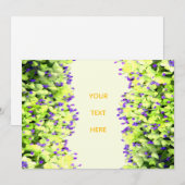 グリーンとパープルが出会い、幸せが花開く 招待状 (正面/裏面)