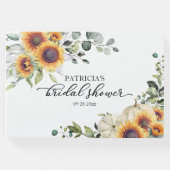 グリーンとヒマワリとパンプキンの秋の結婚前お披露目パーティー ゲストブック (正面)