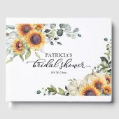 グリーンとヒマワリとパンプキンの秋の結婚前お披露目パーティー ゲストブック (正面)